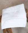 TC504 Towel City Organic Printable Border Bath Towel White colour image